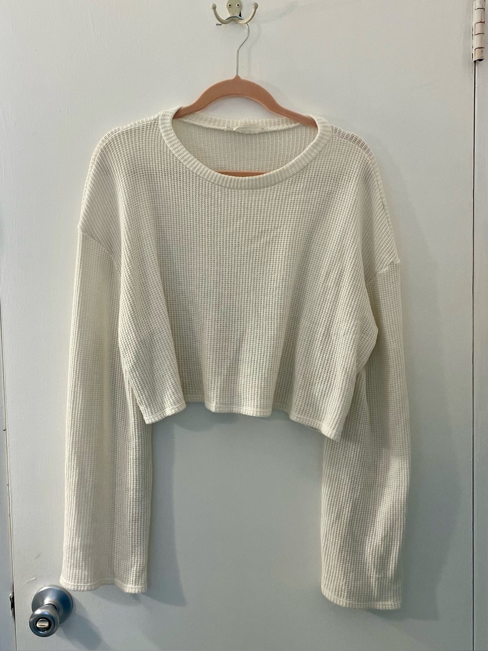 Urban Renewal Cropped Waffle Knit Top
